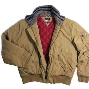 Men's TOMMY HILFIGER JEANS DENIM Bomber Jacket 2XL BEIGE   Brown
